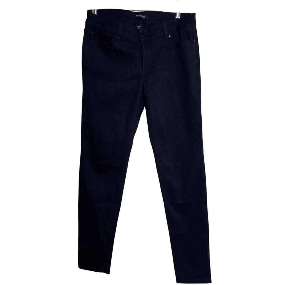 White House Black Market Black Skinny Leg Pants 6R Stretch Classic Minimalist